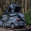 Predator4x4 Hard Shell Expedition Car Roof Top Camping Tent - Grey, Green Stitching