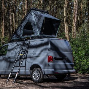 YHRT002-4.jpg Predator4x4 Hard Shell Expedition Car Roof Top Camping Tent - Grey, Green Stitching