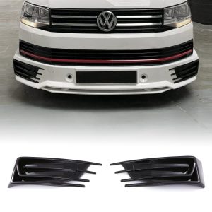 50-50-3.jpg VW Transporter T6 16-19 Gloss Black Sportline Front Bumper Inserts