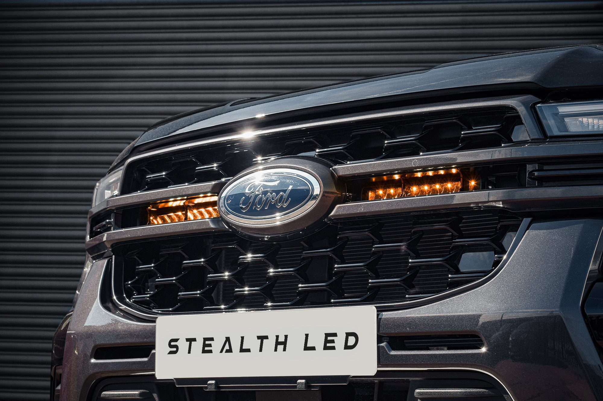 Stealth LED Ford Ranger T9 2023+ Twin 10 Flashing Luminous LED Integration Grille Kit - 7,560 Lumens