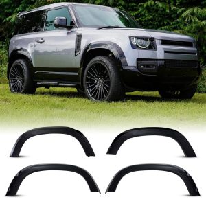 Predator4x4 Gloss Black Fender Flares To Fit Land Rover Defender 90 L663 20+