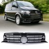 VW Transporter T5.1 09-15 Gloss Black Badged Front Bumper Grille Chrome Trim