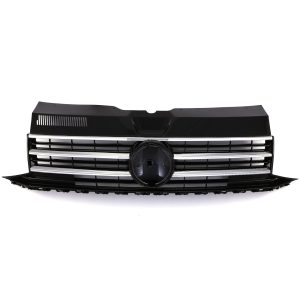 DLGR075-01.jpg VW Transporter T6 16-19 Gloss Black Badged Front Bumper Grille Chrome Trim
