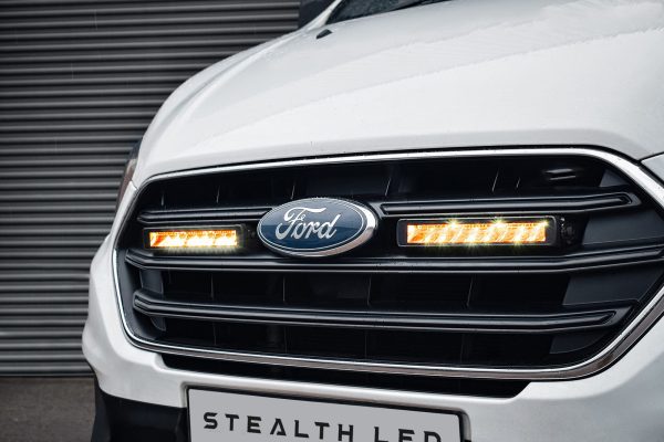 Stealth LED Ford Transit Custom 2019-2023 Twin 10 Flashing Luminous LED Integration Grille Kit - 7,560 Lumens