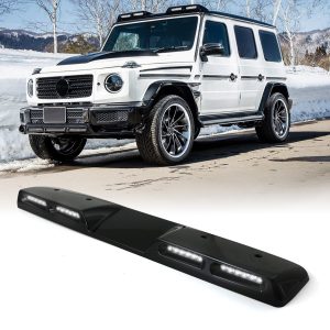 SMRL011-01-fitted.jpg Mercedes G Wagon W464 2018+ Gloss Black Quad Roof Lights White LEDs