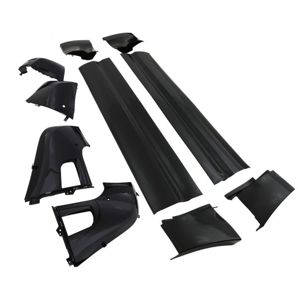 Predator4x4 Gloss Black Side Moulding Body Kit to Fit Land Rover Defender 90 L663 20+