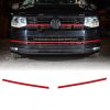 VW Transporter T6.1 19-24 Red 2 Piece Short Grille Trims