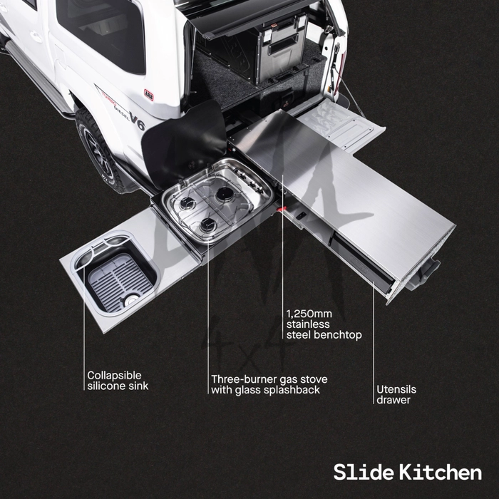 ARB Outback Drawer System with Slide-Out Kitchen Ford Ranger Mk8 (2023 Onwards) Double Cab