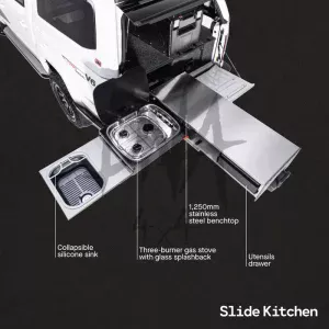 ARB Outback Drawer System with Slide-Out Kitchen Ford Ranger Mk8 (2023 Onwards) Double Cab