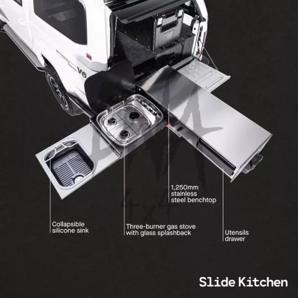 ARB Outback Drawer System with Slide-Out Kitchen Ford Ranger Mk8 (2023 Onwards) Double Cab