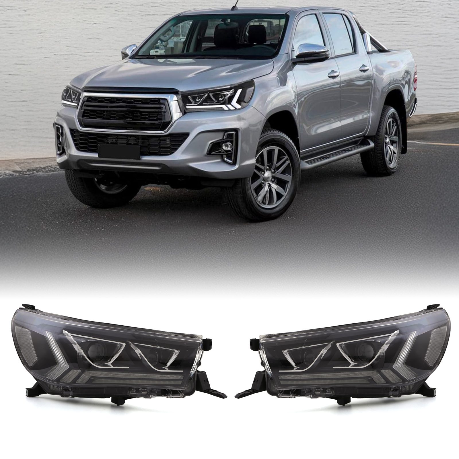 Toyota Hilux Revo MK8 15-20 LED Headlights