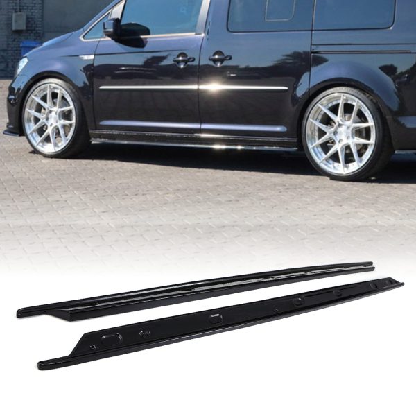 Volkswagen Caddy MK5 LWB 2020+ Gloss Black Side Skirts