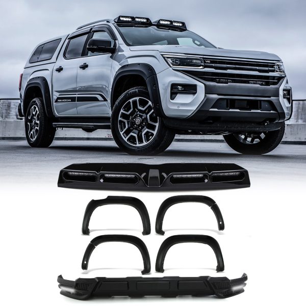 VW Amarok MK2 2023+ Predator4x4 LED Front Splitter Wide Arch & Quad Roof Light Kit