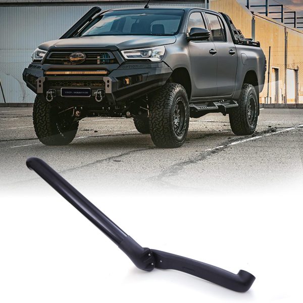 TSSN046-50-50.jpg Toyota Hilux MK8 MK9 15-23 Black Stainless Steel Snorkel Kit