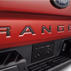 Ford Matte Carbon Fibre Domed RANGER Tailgate Letters For Ranger Raptor 2022+ 3.0 V6