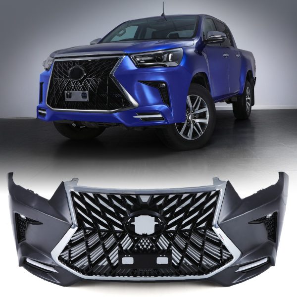 50-50-2.jpg Toyota Hilux MK8 MK9 2015+ Lexus Front Bumper Conversion with Facelift Lights