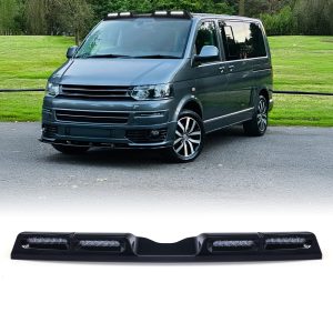 SMRL014-FITTED-03-T5.jpg VW Transporter T5 T5.1 2003-2015 Gloss Black Quad Roof Mounted LED Light
