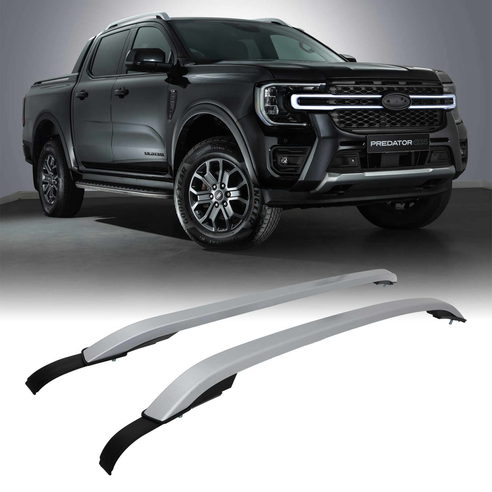 Ford Ranger T9 2023+ Silver Roof Rails