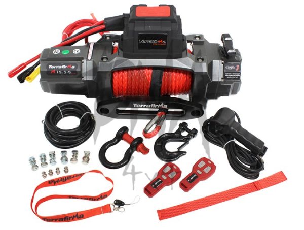 TERRAFIRMA M12.5S 12v ELECTRIC WINCH SYNTHETIC ROPE