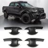 Ford Ranger T6 T7 T8 12-21 Black Door Handle Protector Inserts