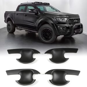 Ford Ranger T6 T7 T8 12-21 Black Door Handle Protector Inserts