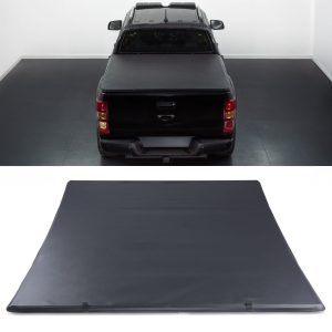 50-50-1-7.jpg Ford Ranger T6 T7 T8 11-22 Black Tri-Fold Soft Tonneau Cover