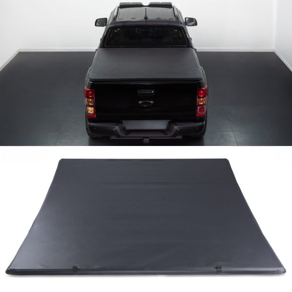 Ford Ranger T6 T7 T8 11-22 Black Tri-Fold Soft Tonneau Cover