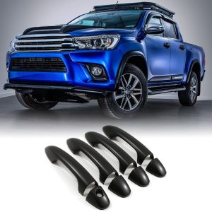 Toyota Hilux Revo 15-21 Black Door Handle Protector Covers