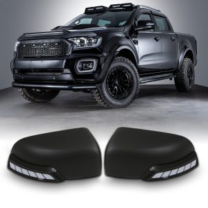 50-50-11-2.jpg Ford Ranger T6 T7 T8 2011-2022 Black Door Mirror Covers With Dynamic LED Indicators
