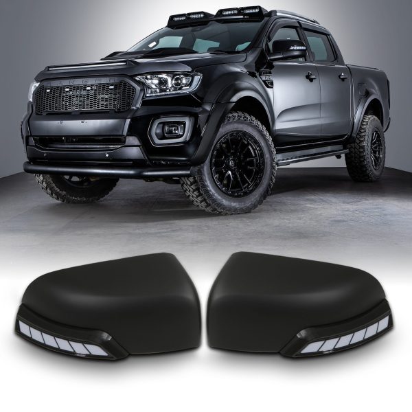 50-50-11-2.jpg Ford Ranger T6 T7 T8 2011-2022 Black Door Mirror Covers With Dynamic LED Indicators