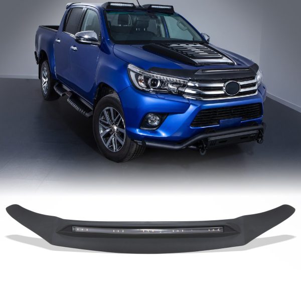 Toyota Hilux Revo MK8 15-21 Black Bonnet Guard
