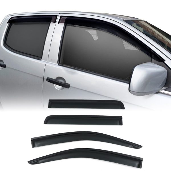 Isuzu D Max 12-19 Black Wind Deflectors
