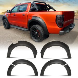Ford Ranger T9 Wildtrak 2023+ Matte Black Wheel Arch Kit With Sensor Holes