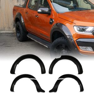 Ford Ranger T7 15-17 90mm Gloss Black Wheel Arch Kit