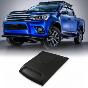 Toyota Hilux MK7 Revo 15-20 Black Bonnet Scoop