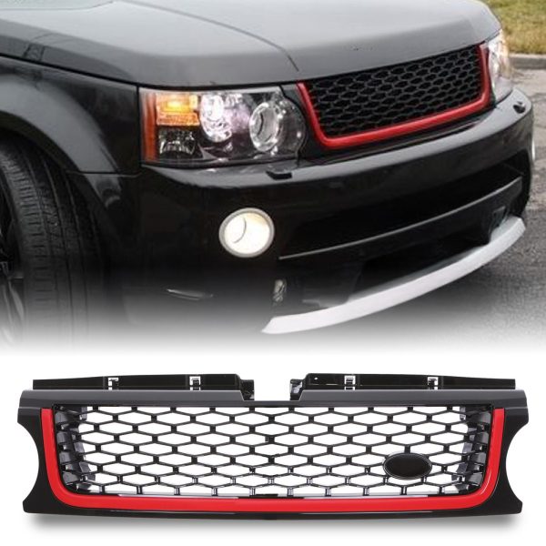 50-50-2-3-2.jpg Predator4x4 Black & Red Autobiography Style Grille To Fit Range Rover Sport L320 10-13
