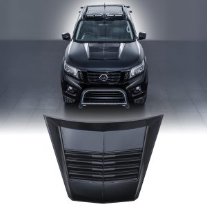 Nissan Navara D23 NP300 15-21 Black Raptor Style Bonnet Scoop