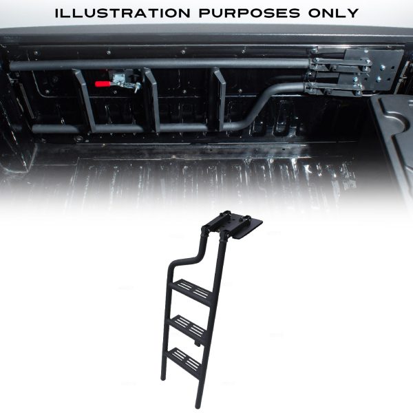 50-50-2-7.jpg Toyota Hilux Vigo Revo MK7 MK8 MK9 2005+ Black Rear Tailgate Folding Ladder