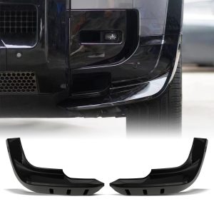 Predator4x4 Gloss Black Front Splitter Corners To Fit Land Rover Defender L663 2020+