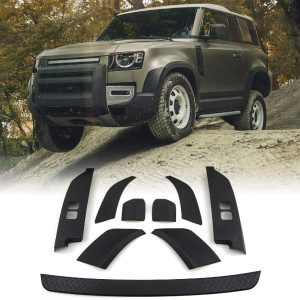 Predator4x4 Chequer Plate Trim Kit & Rear Bumper Protector To Fit Land Rover Defender L663 2020+