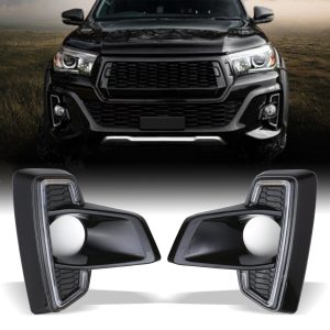 Toyota Hilux Invincible X Revo MK8 18-20 LED DRL & Fog Light Surrounds