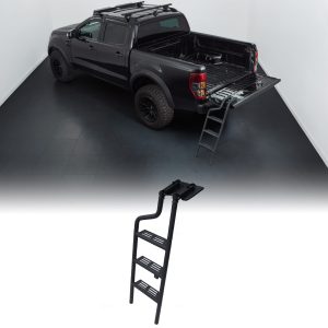 50-50-30.jpg Ford Ranger T6 T7 T8 T9 2012+ Black Rear Tailgate Folding Ladder