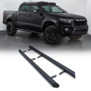 50-50-32.jpg Ford Ranger T6 T7 T8 Double Cab 12-22 Matte Black 3 Side Bars