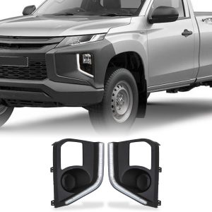 Mitsubishi L200 Triton Series 6 19-23 LED DRL Fog Light Surrounds
