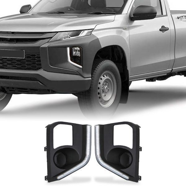 Mitsubishi L200 Triton Series 6 19-23 LED DRL Fog Light Surrounds