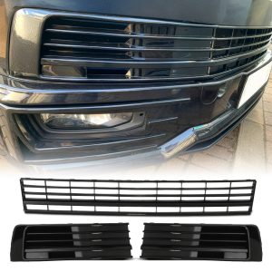 50-50-36-2.jpg VW Transporter T6 16-19 Gloss Black Lower Grille Trim Set (Non-Parking Sensor Models)