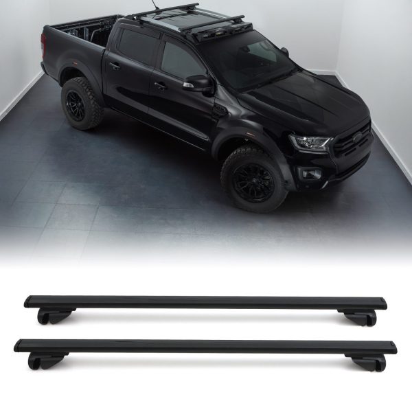 Ford Ranger T6 T7 T8 11-22 Black Cross Bars