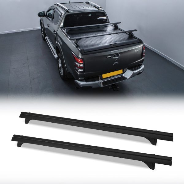 50-50-full-1.jpg Mitsubishi L200 2005+ Black Truck Bed Rail Cross Bars