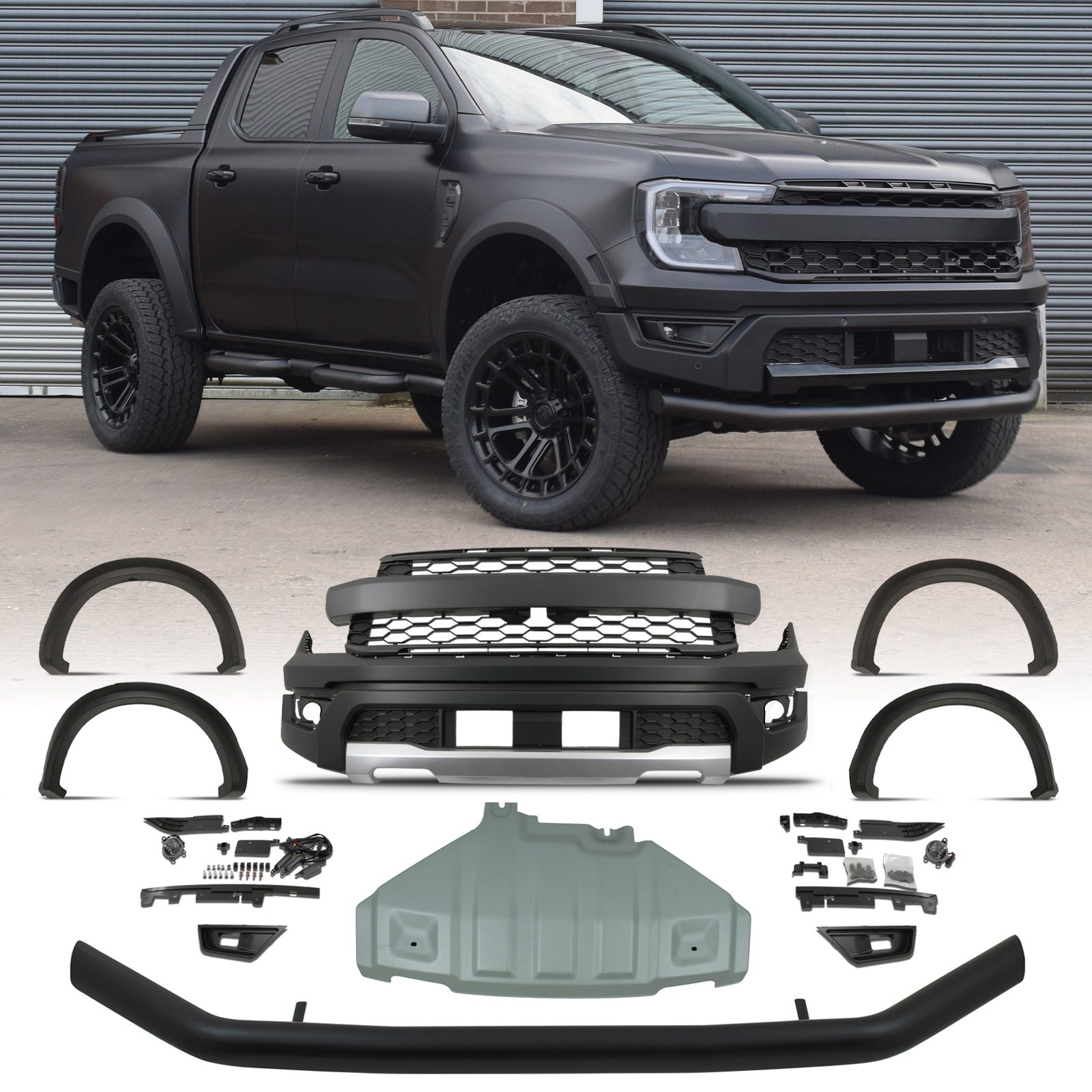 Ford Ranger T9 2023+ Raptor Conversion Bumper, Wheel Arches and Nudge Bar