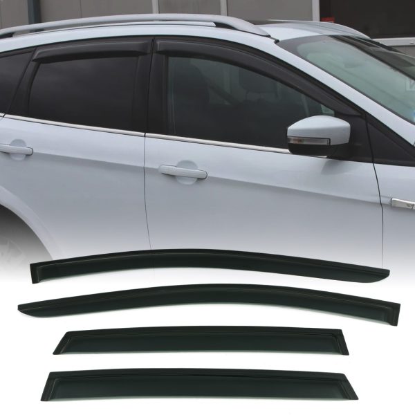 Ford Kuga MK2 12-16 Black Wind Deflectors